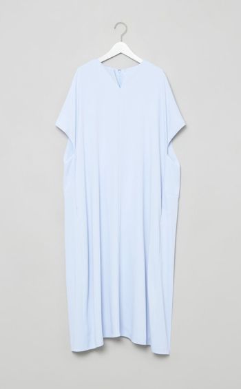 キーネックギャザーワンピース