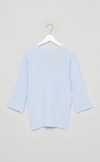 クルーネック7分袖ブラウス