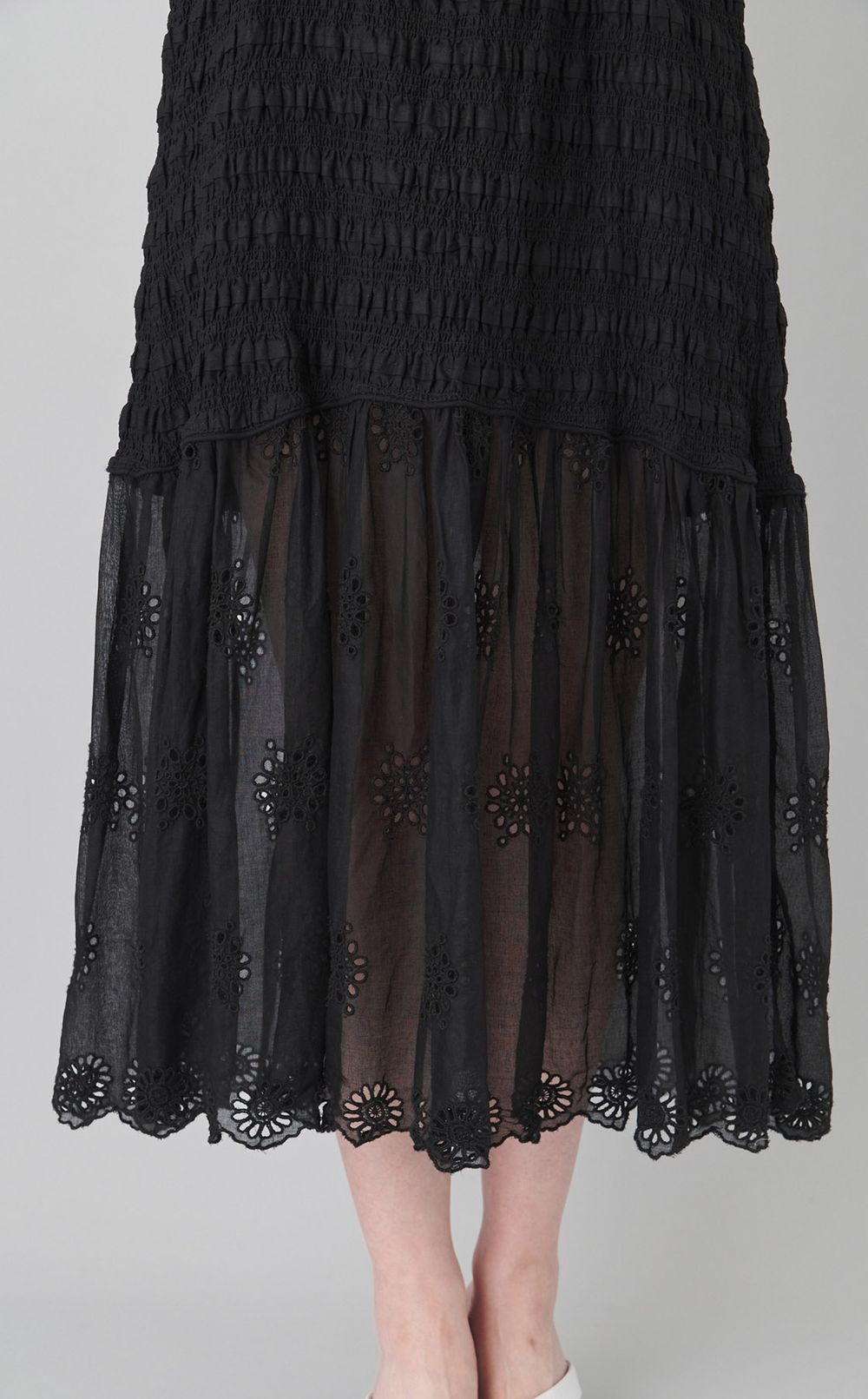 【reADdress】アイレットレースパフスリーブドレス