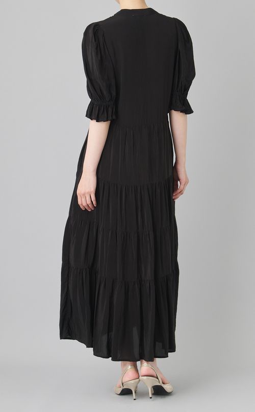 【reADdress】パフスリーブロングワンピース