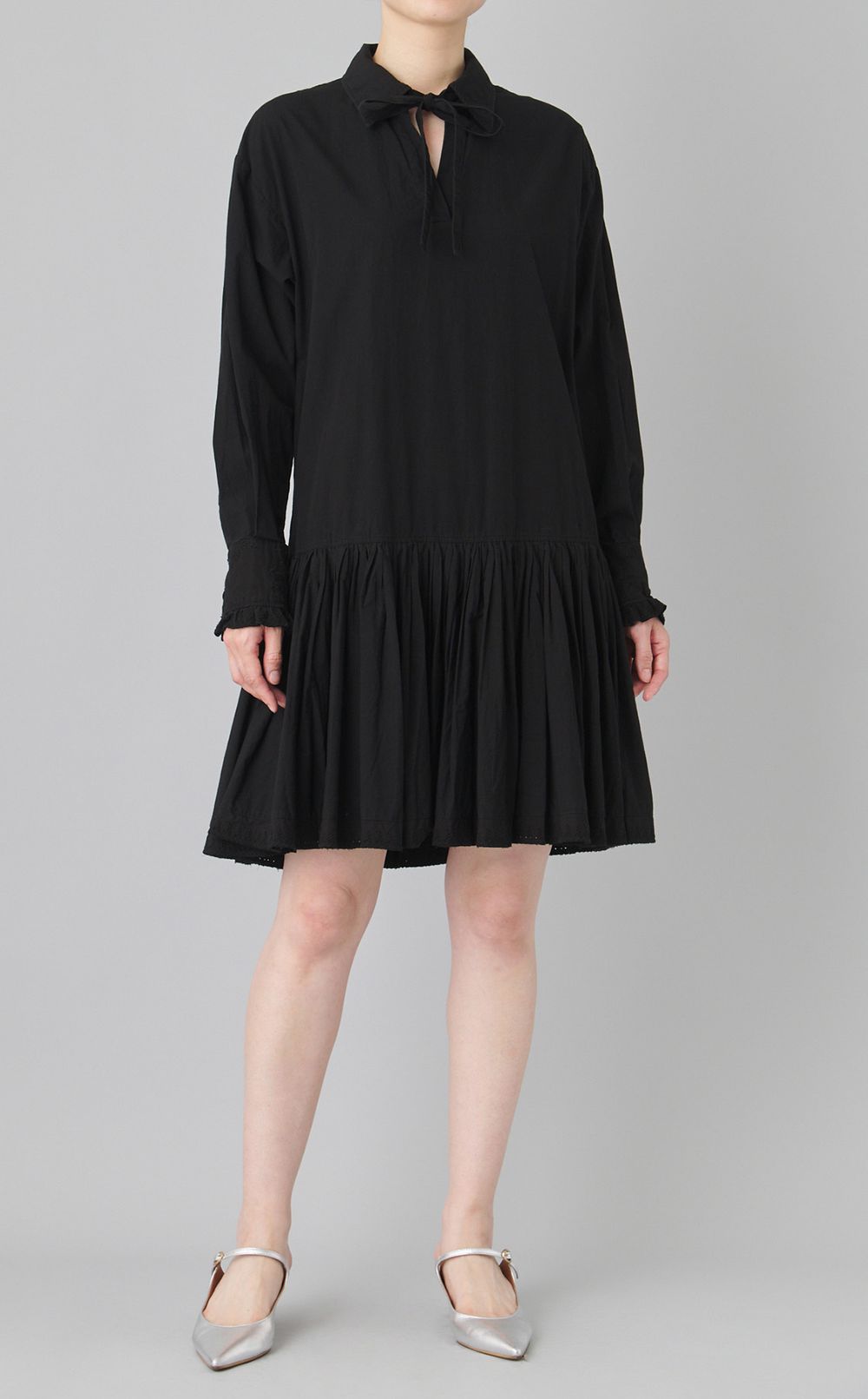 【reADdress】コットンプリーツワンピース