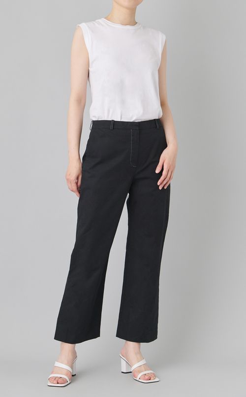 【reADdress】コットンソリッドスリット入りパンツ