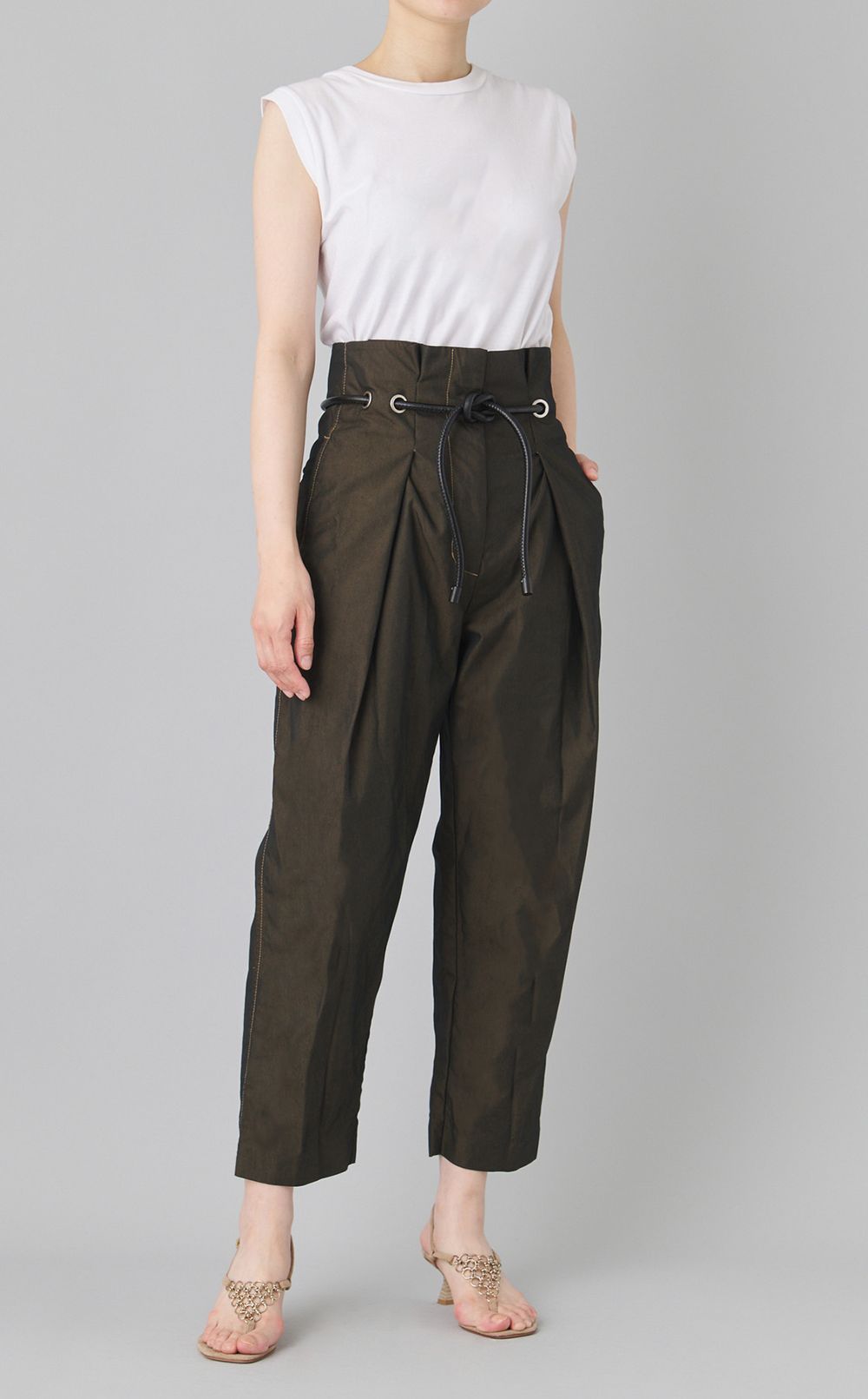 【reADdress】チノミドローコードオリガミタックパンツ