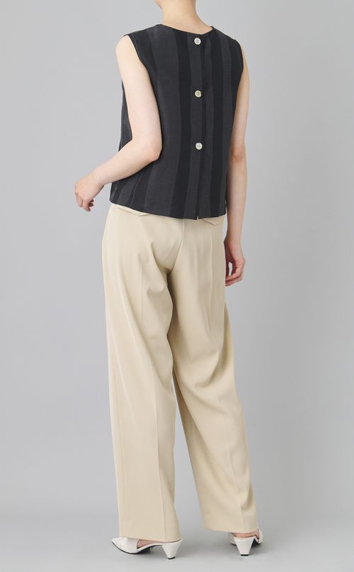 リネンキュプラノースリーブトップス