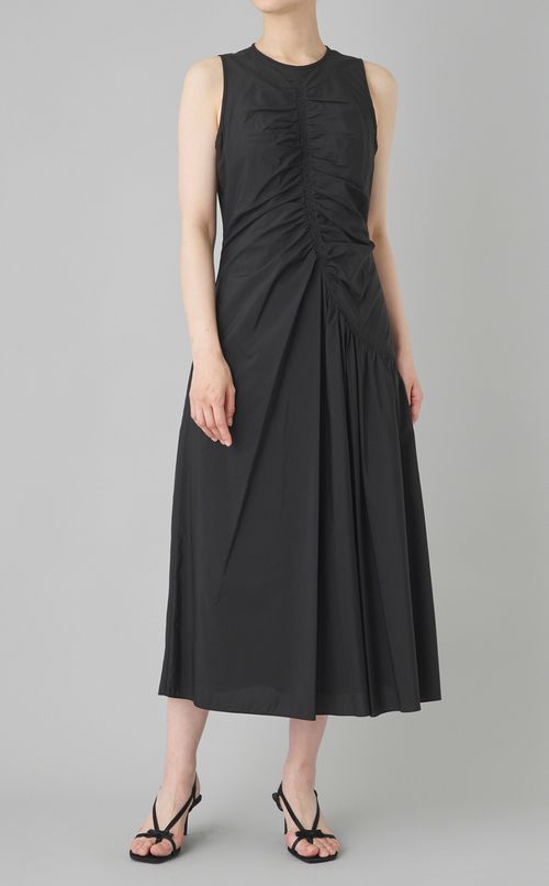 アシメトリーギャザーワンピース