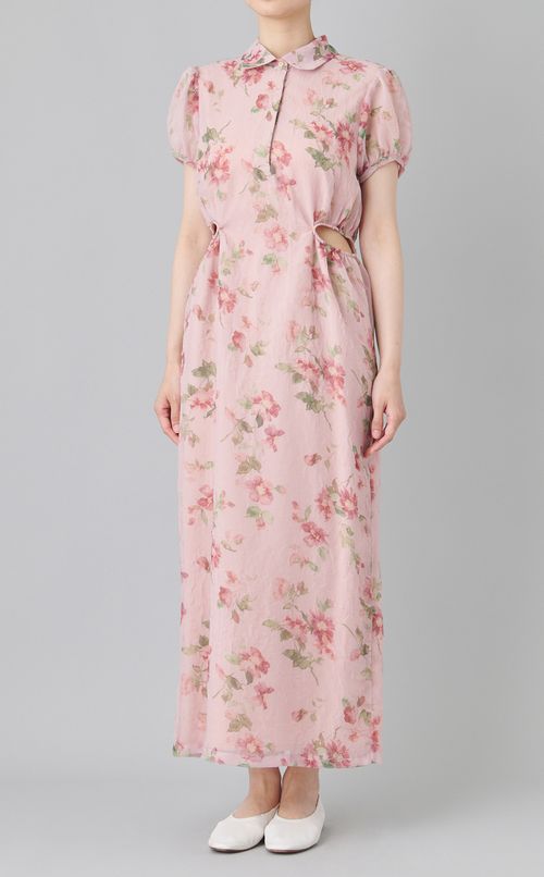 シアーフラワープリントワンピース