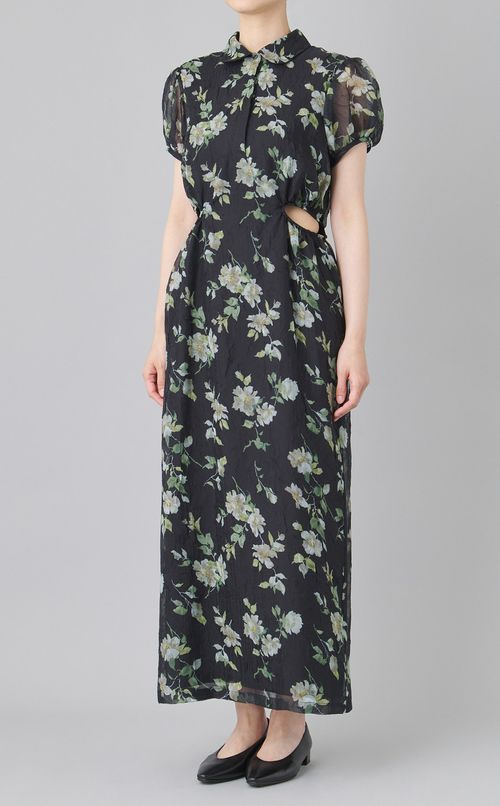 シアーフラワープリントワンピース