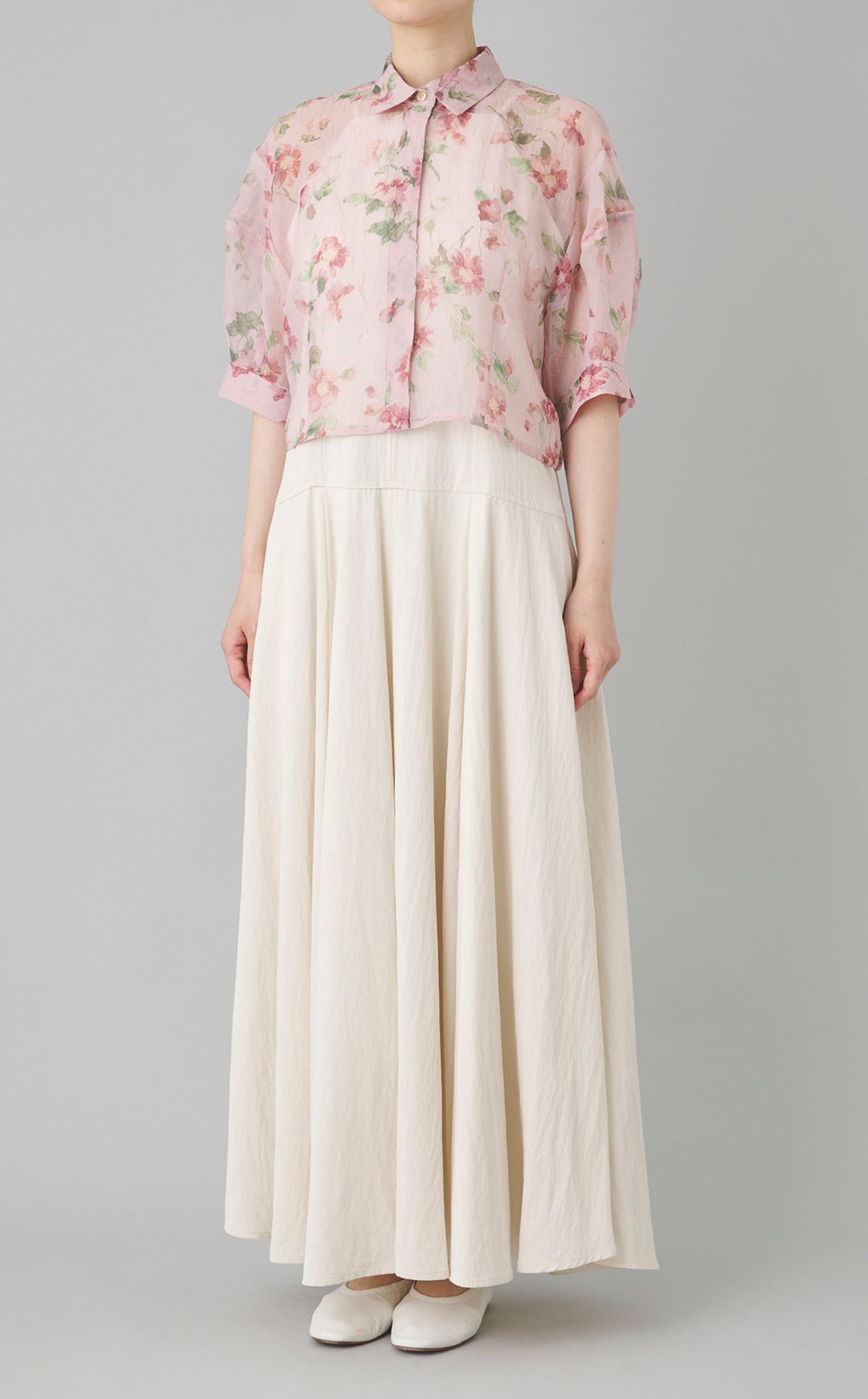 ノースリーブフレアワンピース