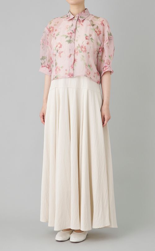 ノースリーブフレアワンピース