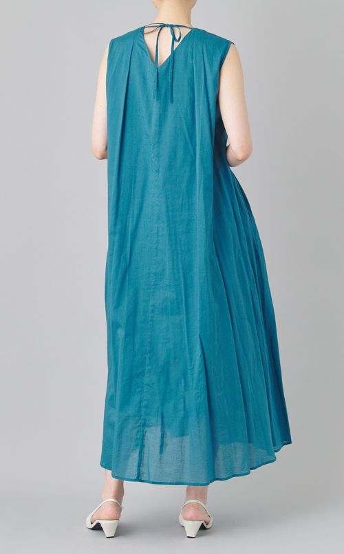 Vネックシアーローンワンピース