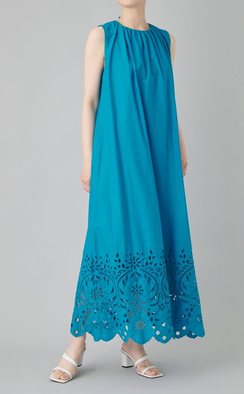 コットンレースノースリーブワンピース