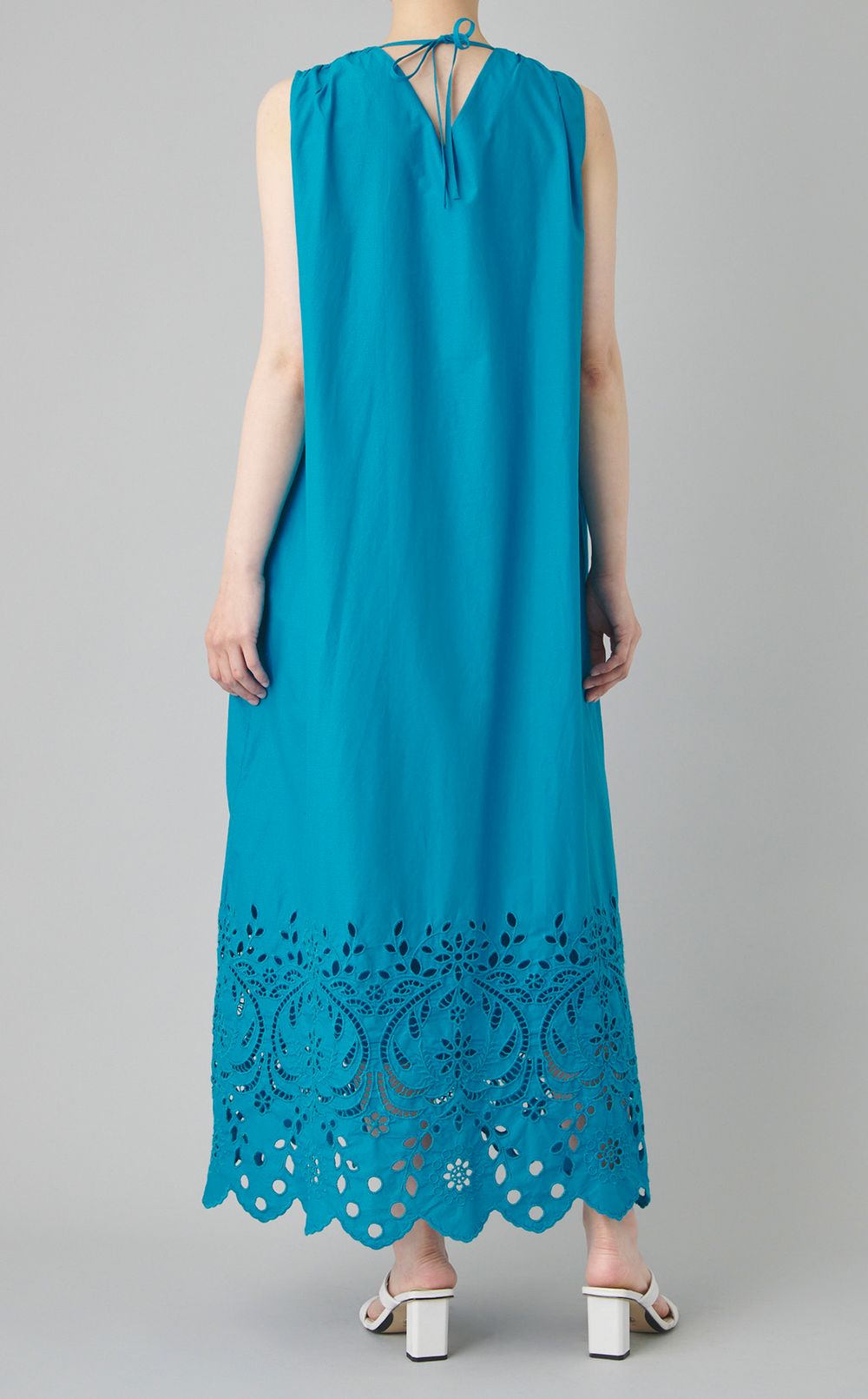 コットンレースノースリーブワンピース