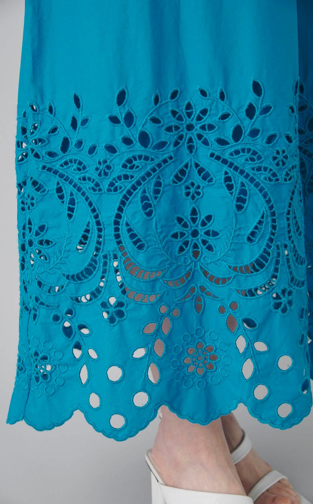 コットンレースノースリーブワンピース