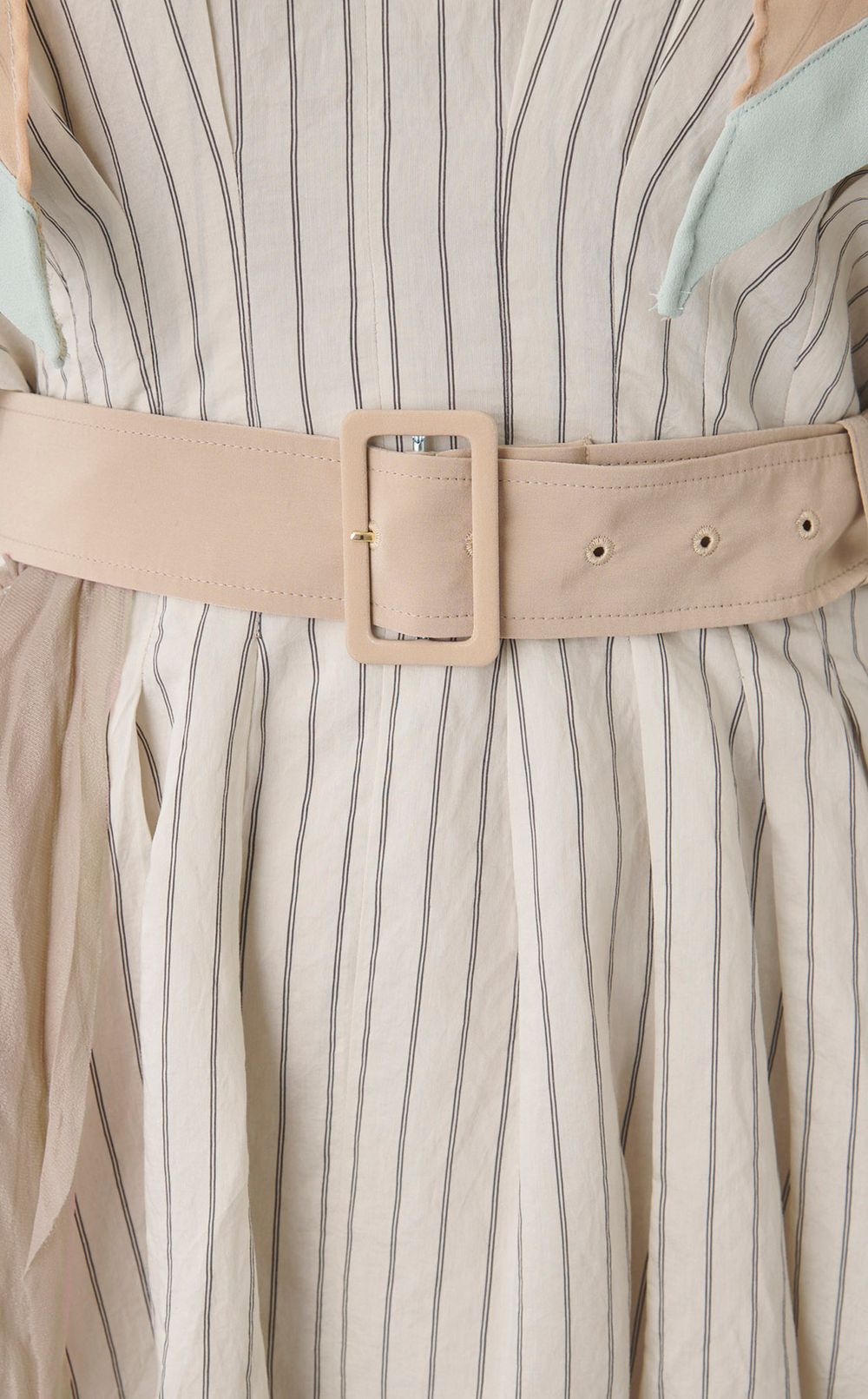 【reADdress】ストライプワッシャーラップドレス