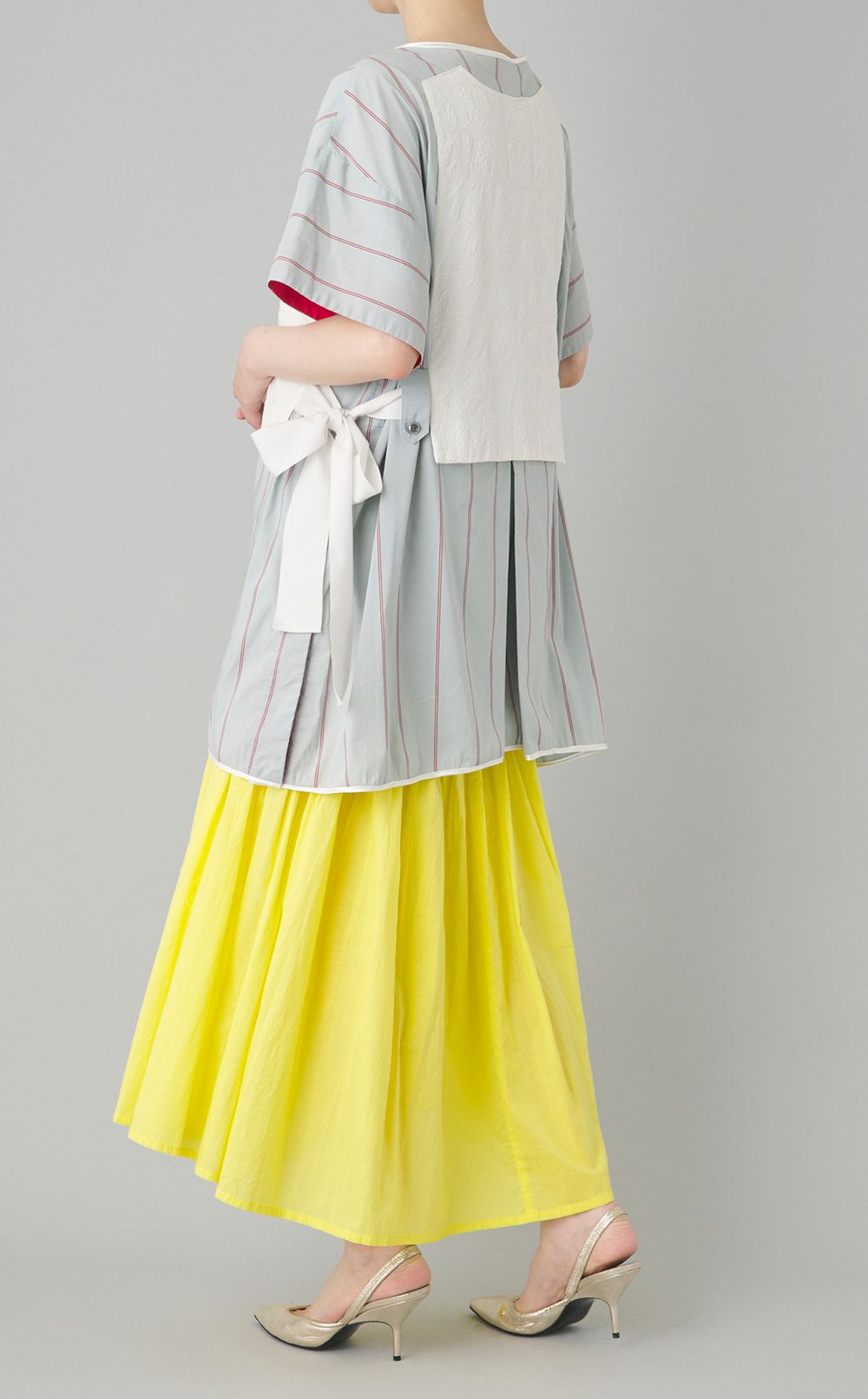 【reADdress】レイヤードベストドッキングロングドレス（キャミドレ付）