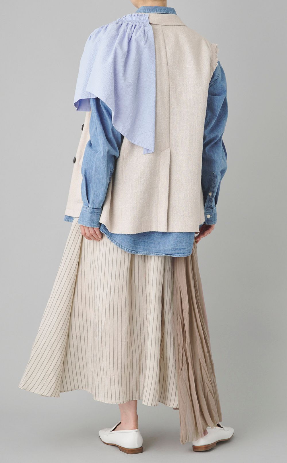 【reADdress】デニムレイヤードフリルジャケット