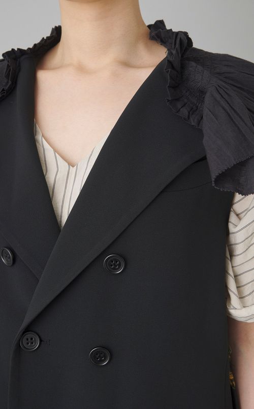 【reADdress】プリーツフリルロングジレ