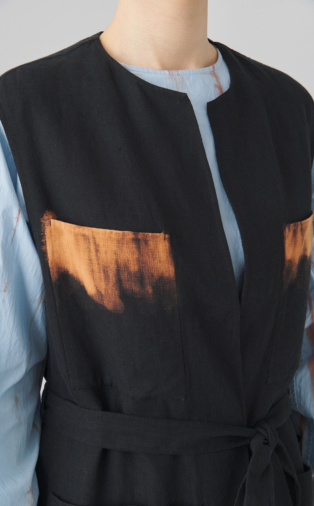 【reADdress】ベルト付きノーカラージレ