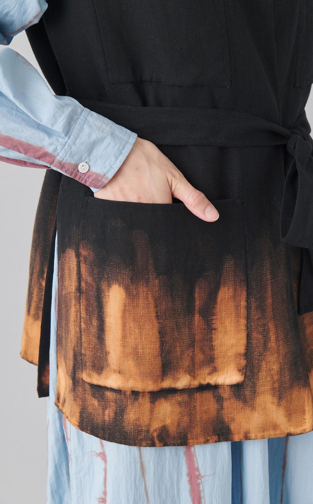 【reADdress】ベルト付きノーカラージレ