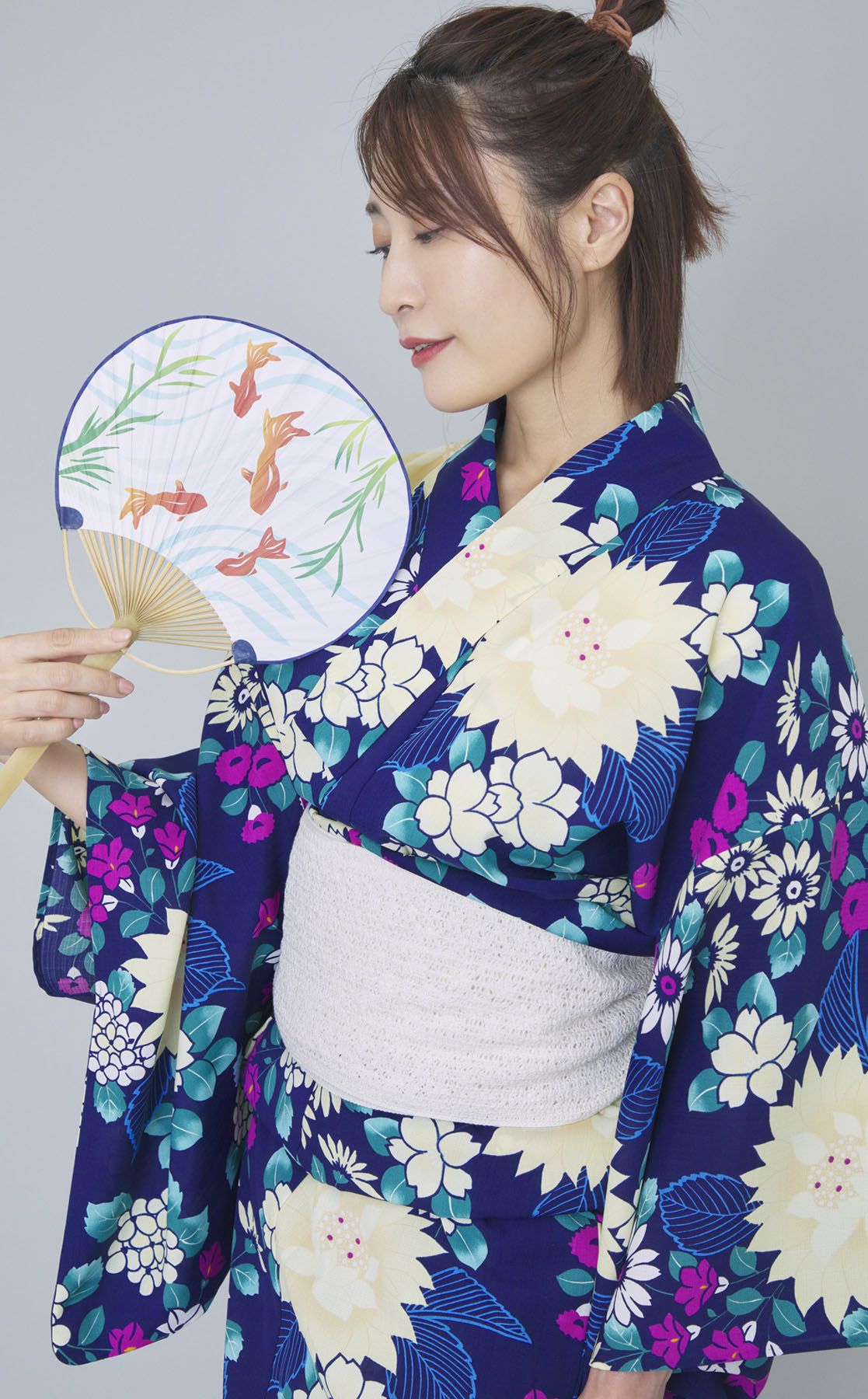 花柄 浴衣 ハンドメイド 浴衣 花柄 小花柄[品番：RV000011704]｜Ryuyu（リューユ）の
