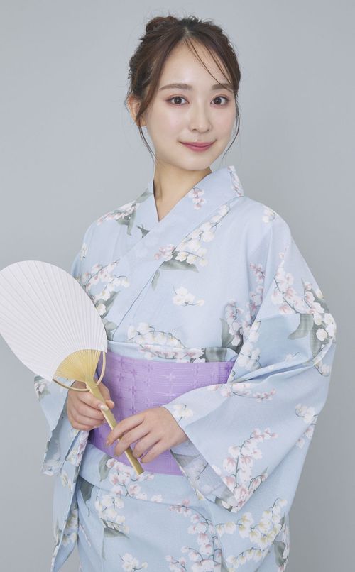 浴衣すずらん柄