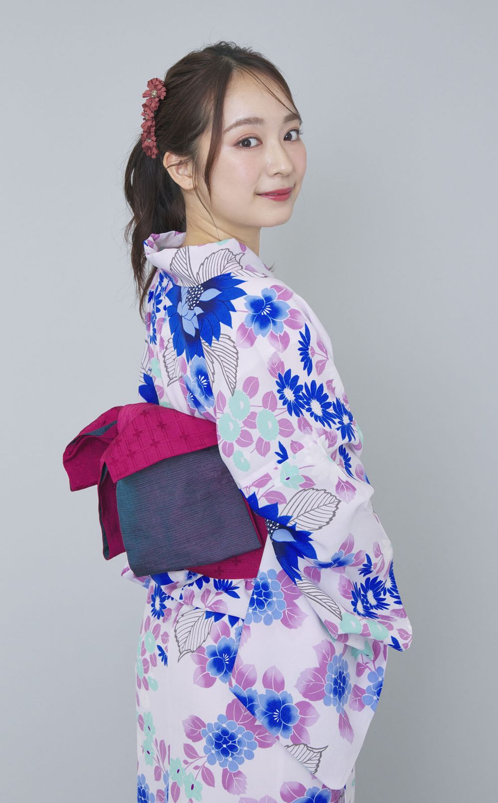 浴衣百花柄