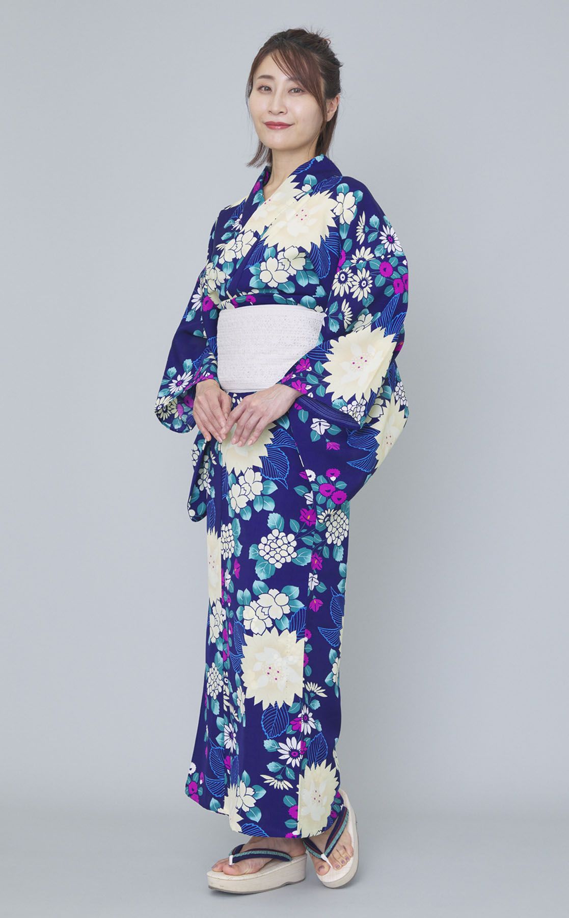 【急】MIMATSU三松浴衣新品ヘコ帯付き花火大会 三松｜浴衣百花柄