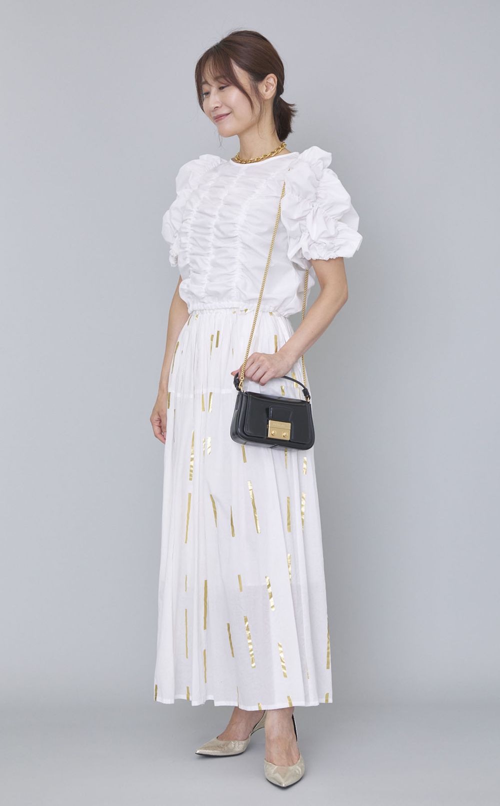 箔プリントスカート