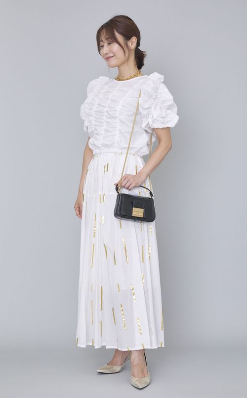 箔プリントスカート