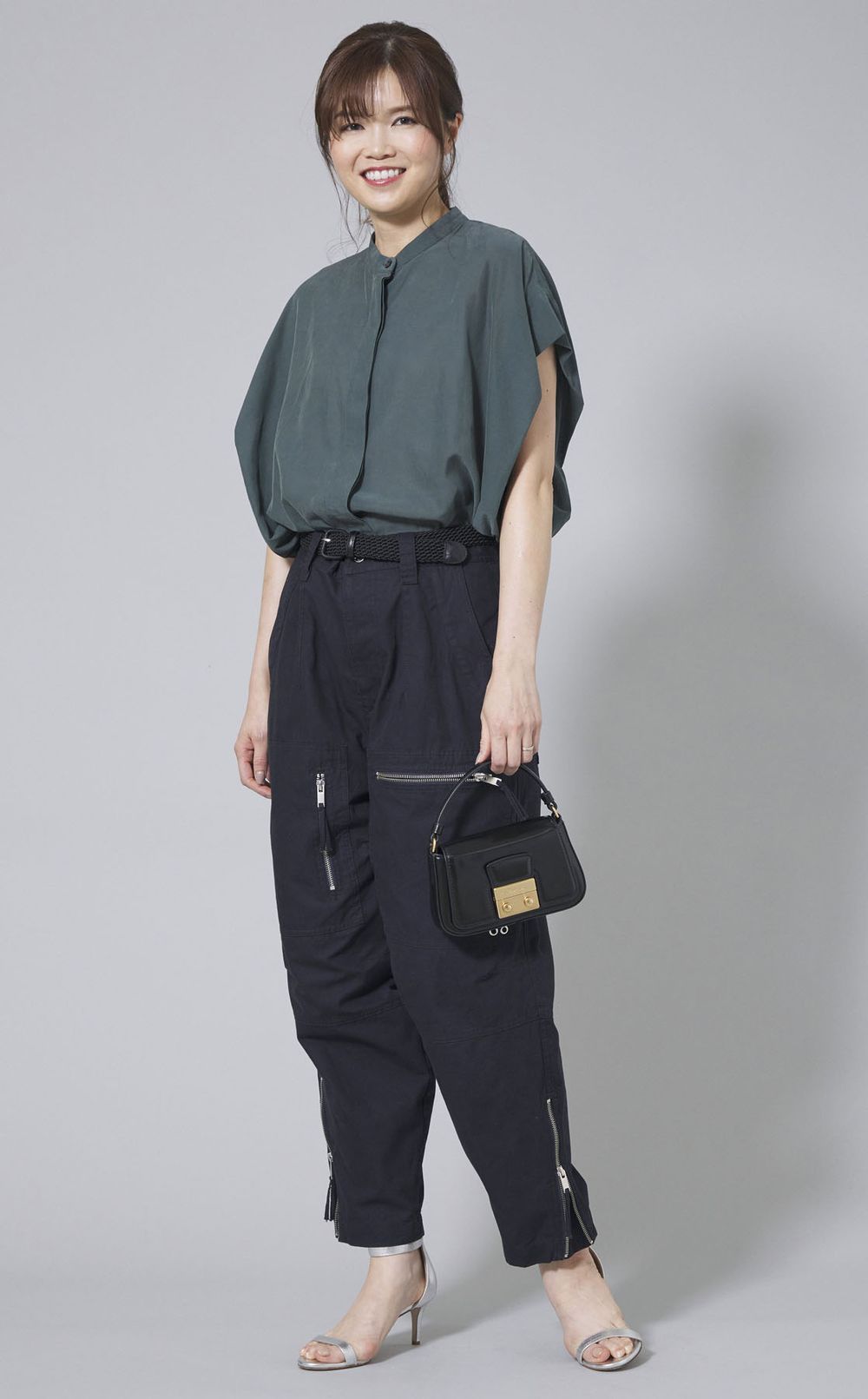 コットン混シースルーシャツ