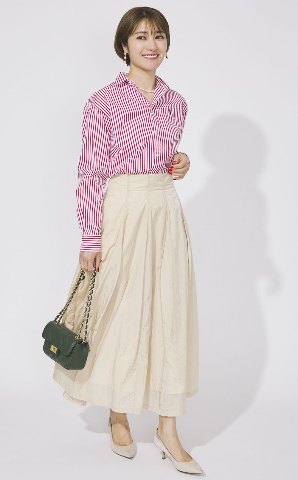 ワッシャータフタボリュームスカート