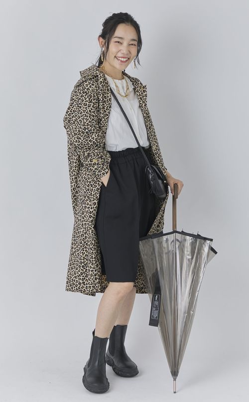 レオパードパッカブルレインコート