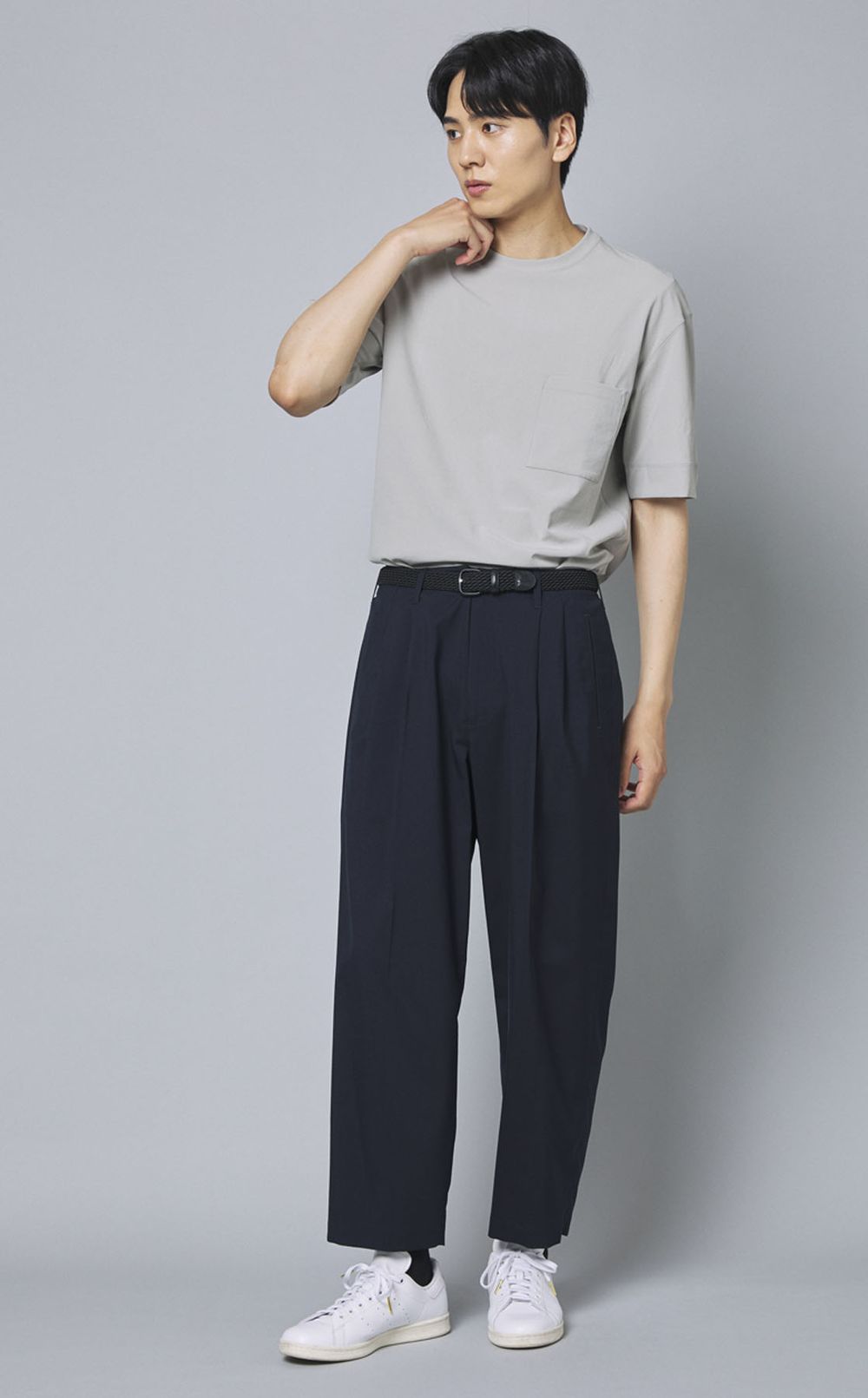 《手洗い可》ストレッチハーフスリーブTシャツ