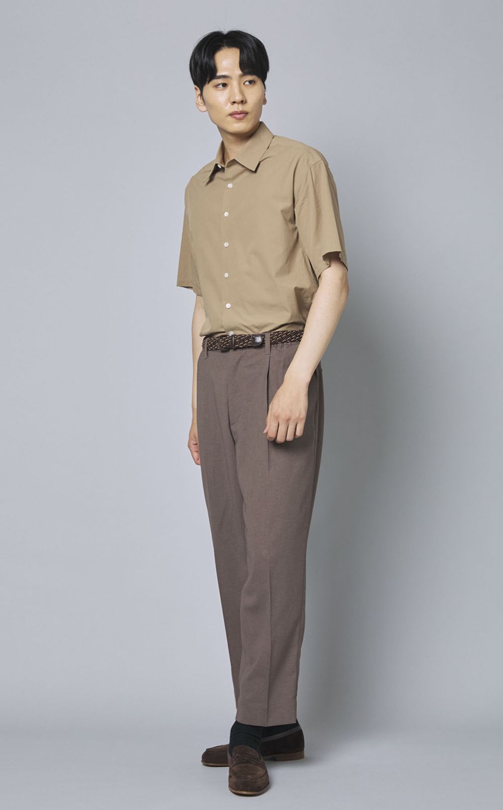 コットンボイルショートスリーブシャツ