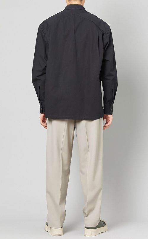 コットンシルクワークシャツ