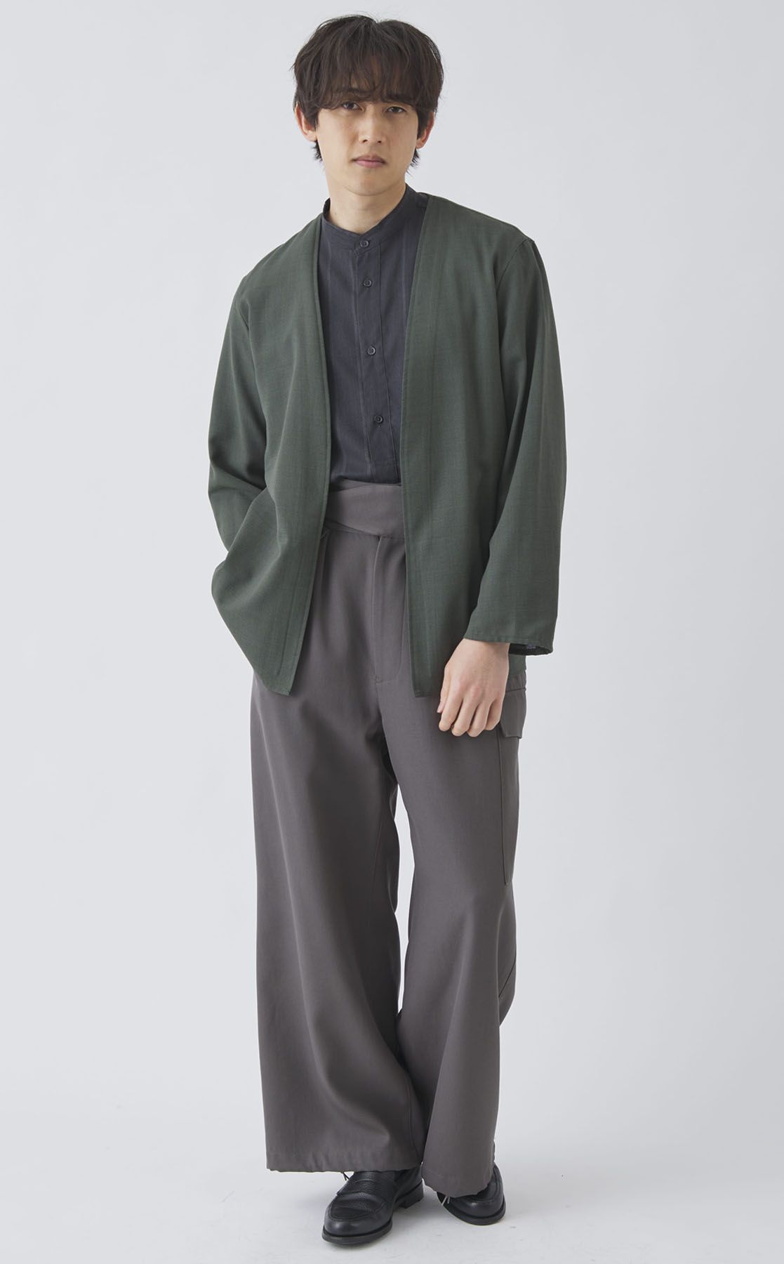 【Saran様おまとめページ】23区バンドカラーシャツ×パドカレカーディガン marka｜ノーカラーカーディガンシャツ