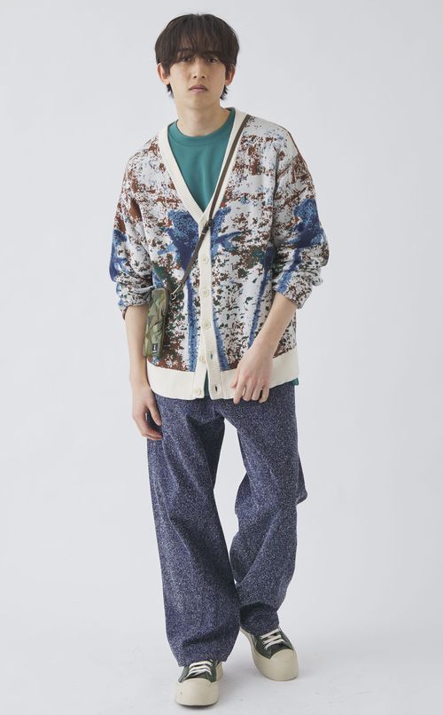 ジャカードニットカーディガン