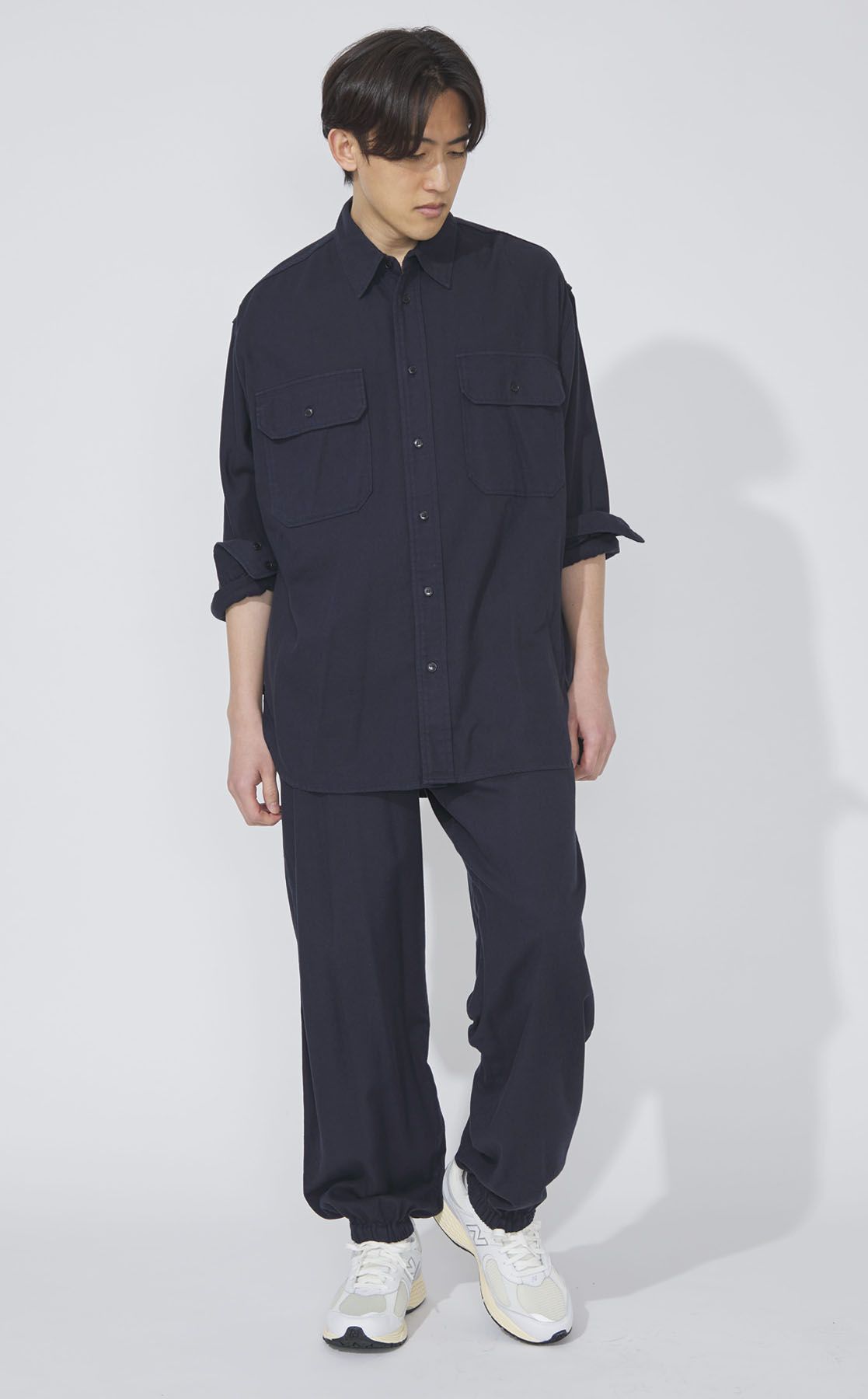 marka｜コットンシルクドロストパンツ