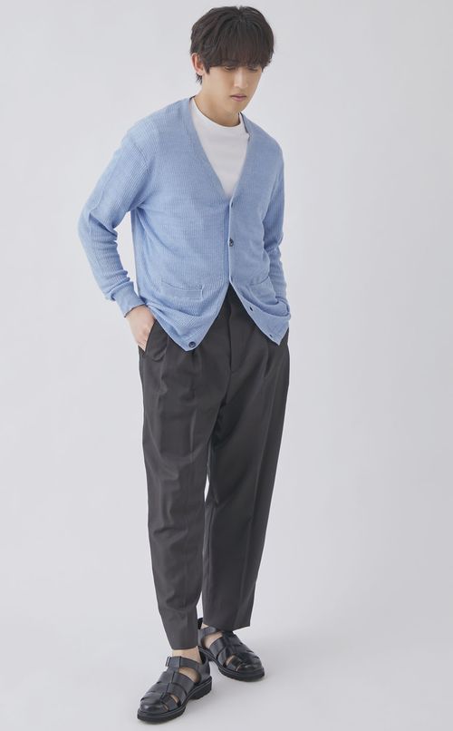 ヘリンボーン1タックトラウザー