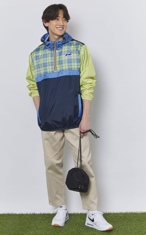 K-WAYチェックアノラックパーカー