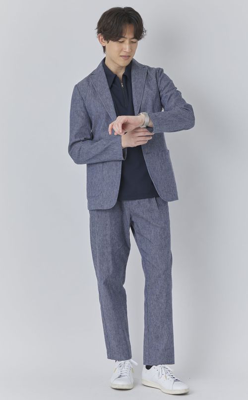 フロントジップポロシャツ