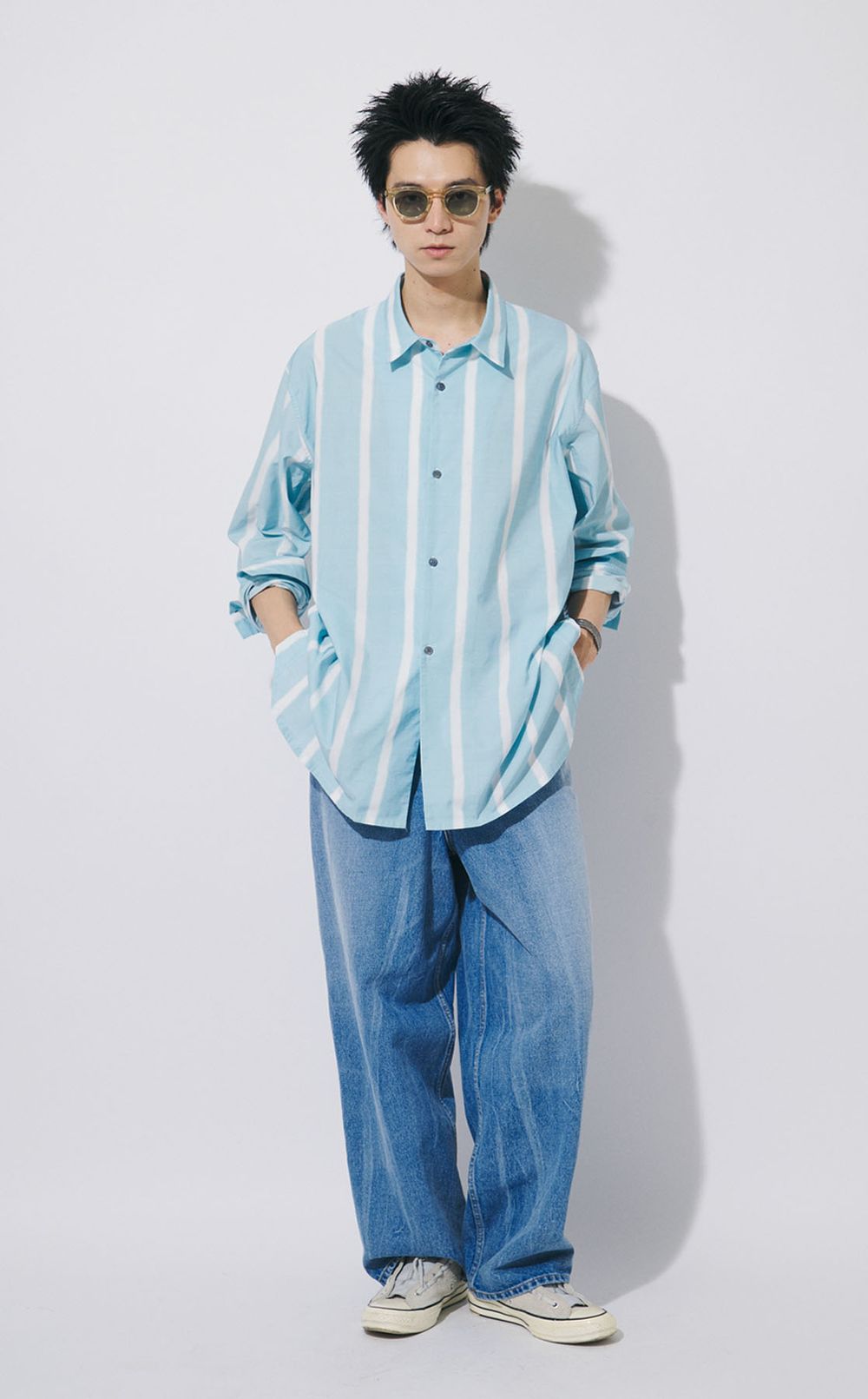 コットンレギュラーカラーシャツ