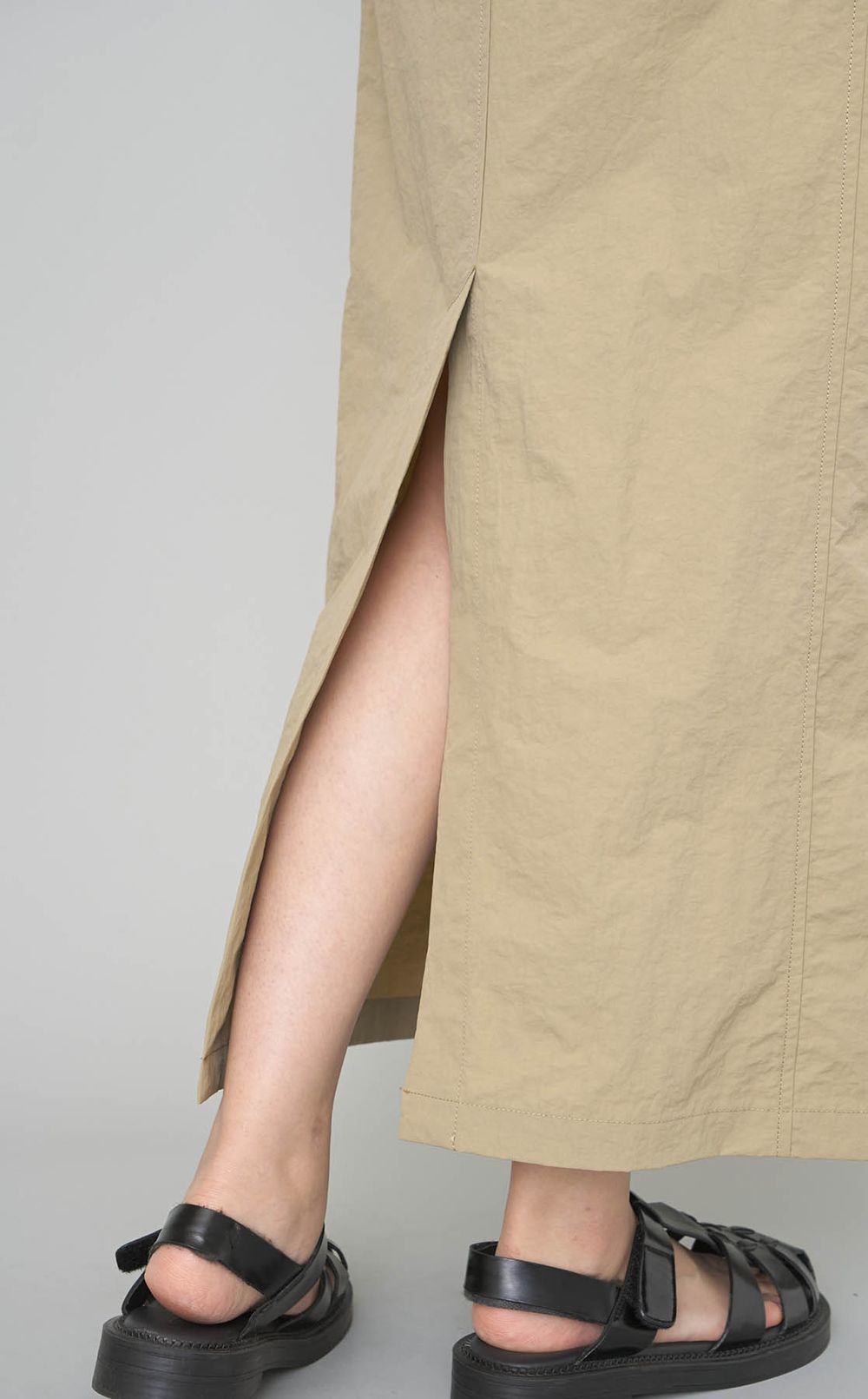 MaisonMargiela ウィメン ナイロンスカート MAISON SPECIAL|《手洗い可》ベルト付ナイロンマキシスカート