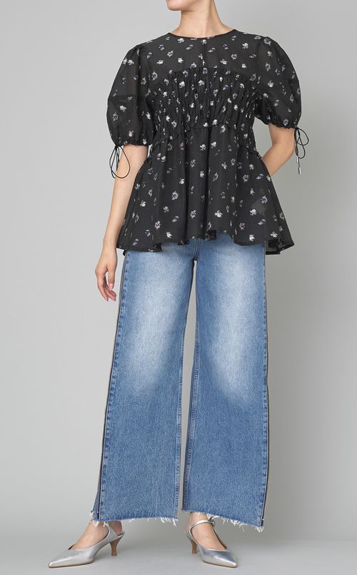 サイドロングジップデニム