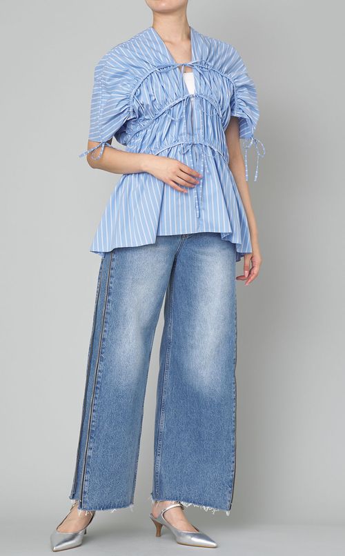 サイドロングジップデニム