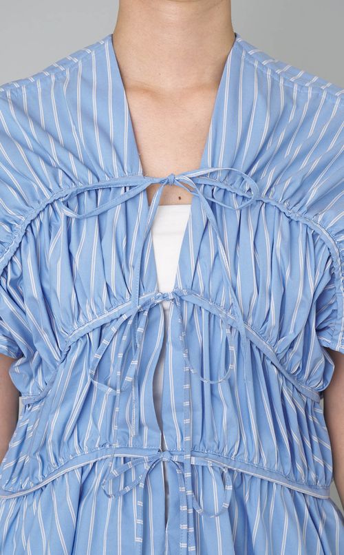 シャーリングリボンブラウス