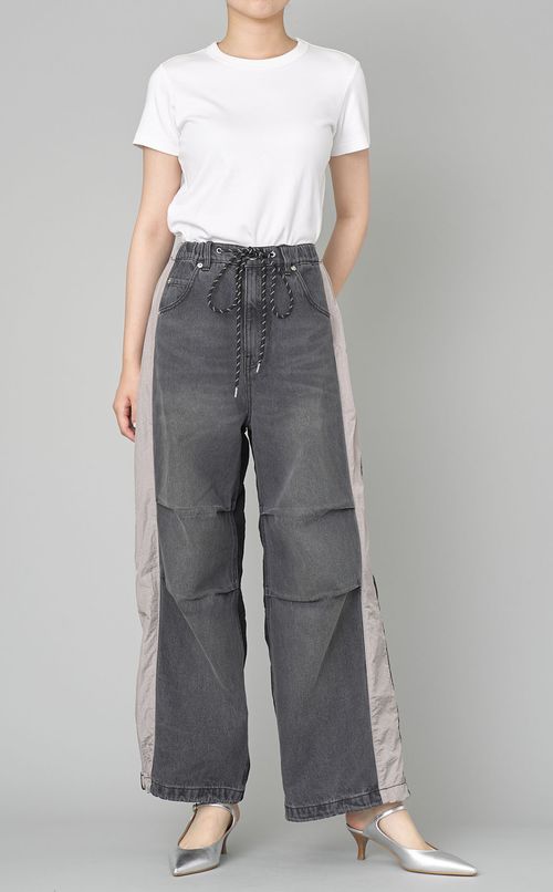 デニムトラックパンツ