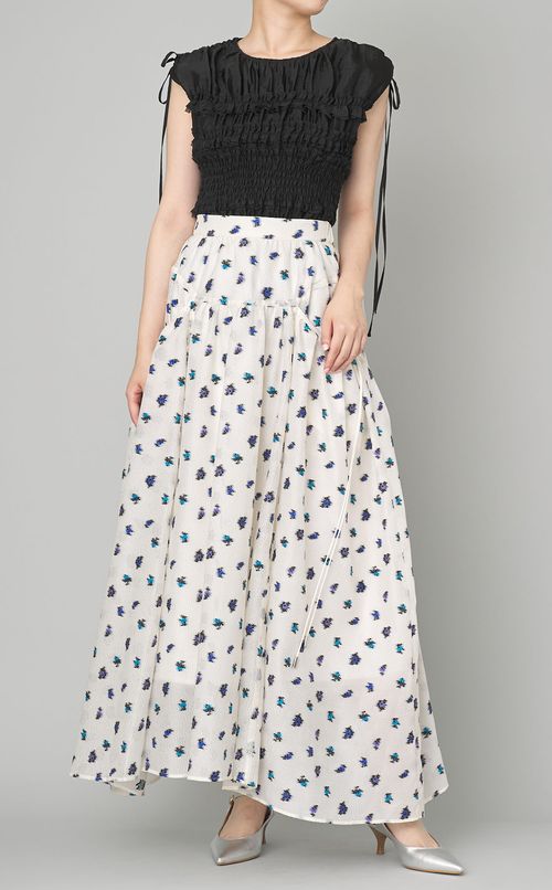 フラワージャガードボリュームスカート