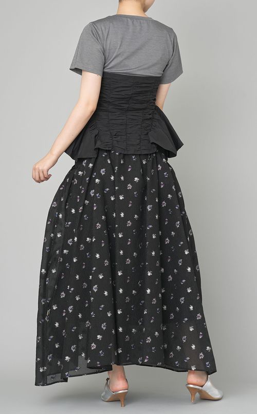 タフタペプラムドッキングTシャツ