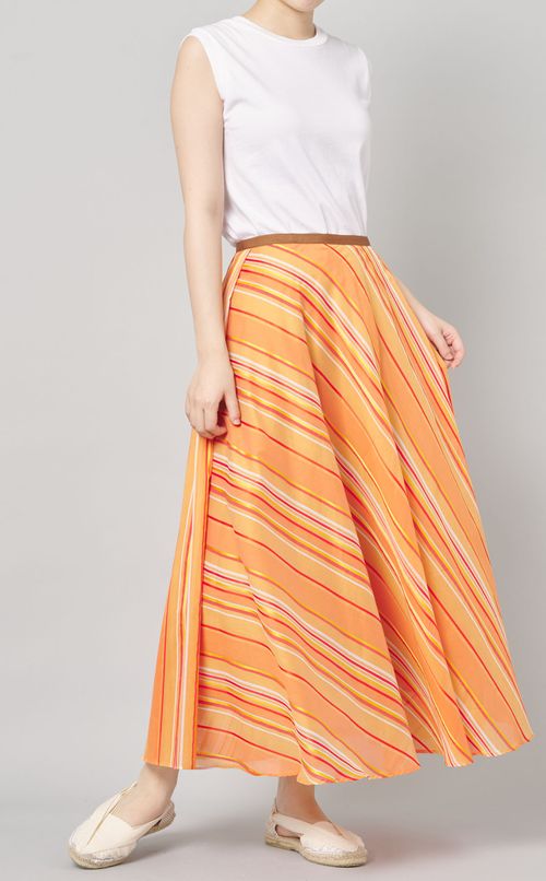 マルチストライプスカート